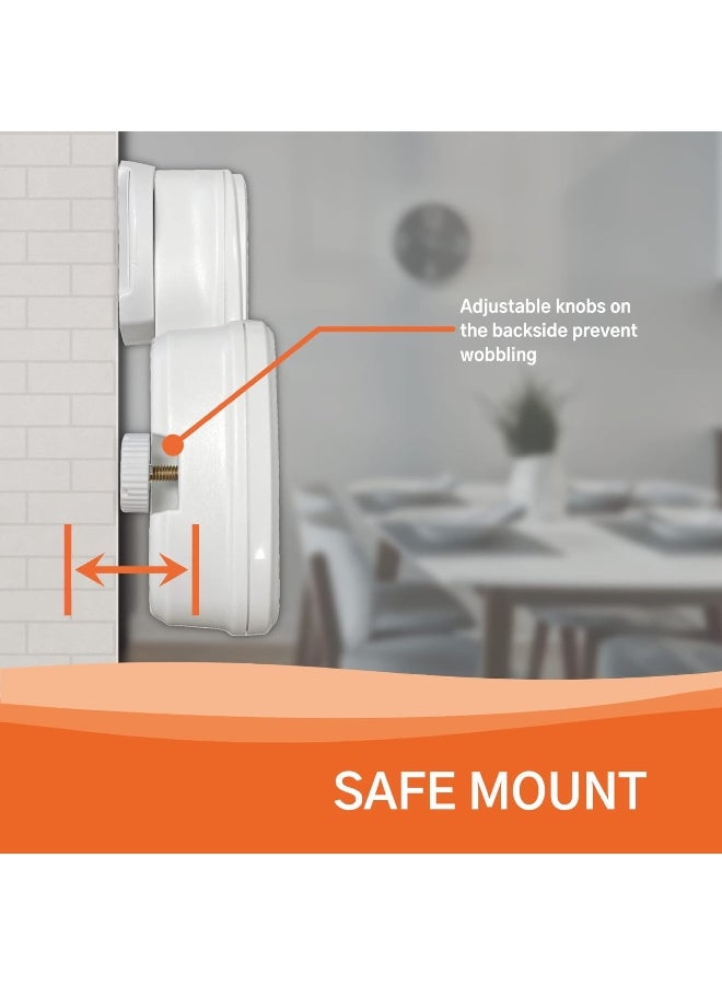 KISTENMACHER 3-Way Lightweight Wall Socket Adapter White 17.2 x 26 x 3.6 cm EGK 603B  - Image 5