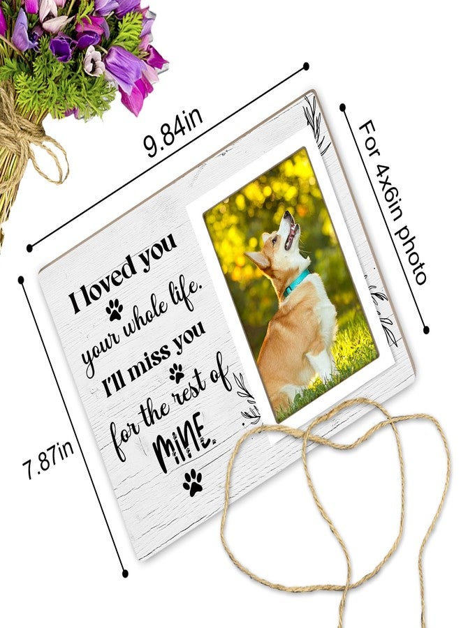 Itsoly Dog Memorial Picture Frame - Pet Loss Gift - I Love You Your Whole Life I Will Miss You for the Rest of Mine - Wooden Photo Frame, 4x6 Inch Photo12P70 - Image 2