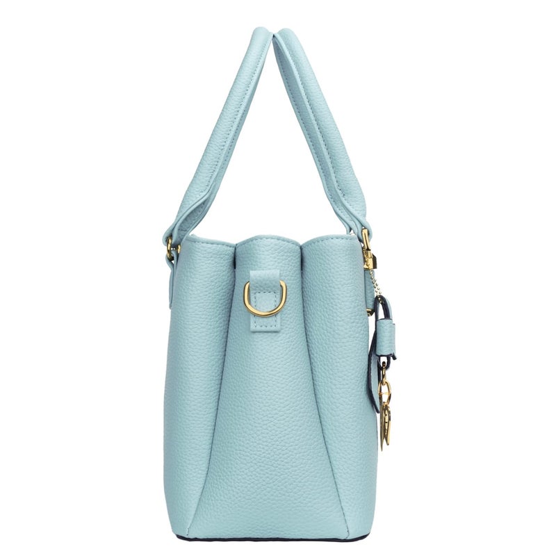 KKXIU 3 Zippered Compartments Purses and Handbags for Women Top Handle Satchel Shoulder Ladies Bags (A-Blue White Pink) - Image 5