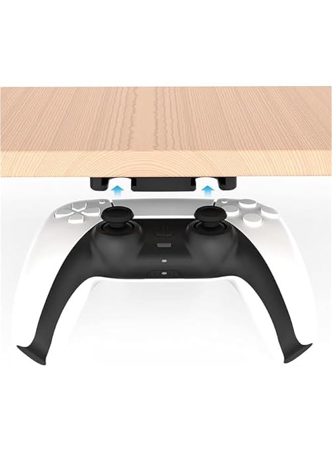 Toriseek 2 Pcs Controller Desk Mount Fit for PlayStation 5/PlayStation 4 Controller, PS5 Controller Holder Storage Rack, No Drilling Stick Under Desk Stand Hanger for PS4 Gaming Controllers - Image 4