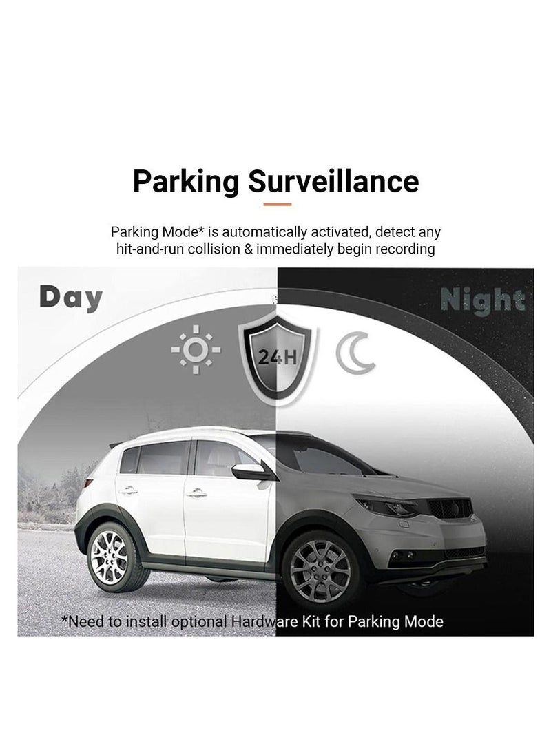 70mai - 70mai A400 Car Dash Cam, 1440p Front Only, WDR, Night Vision, G-Sensor, App Playback & Share, Optional Parking Monitoring - Image 1