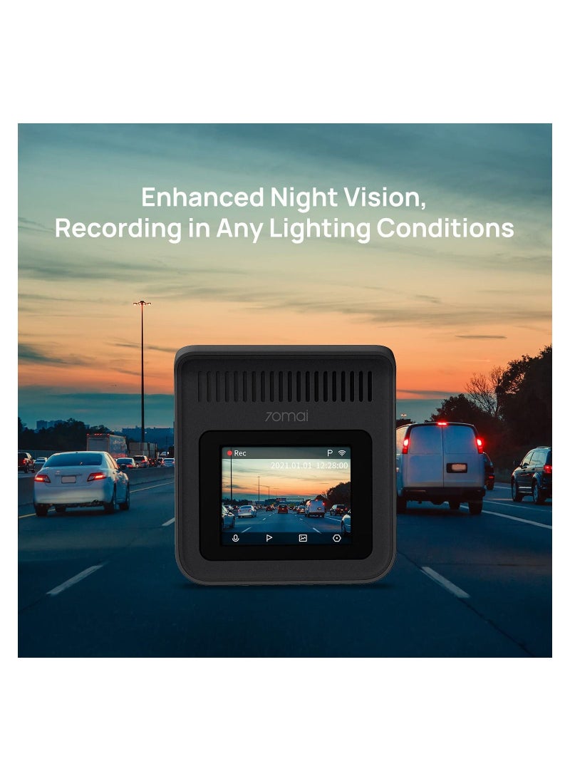 70mai - 70mai A400 Car Dash Cam, 1440p Front Only, WDR, Night Vision, G-Sensor, App Playback & Share, Optional Parking Monitoring - Image 1