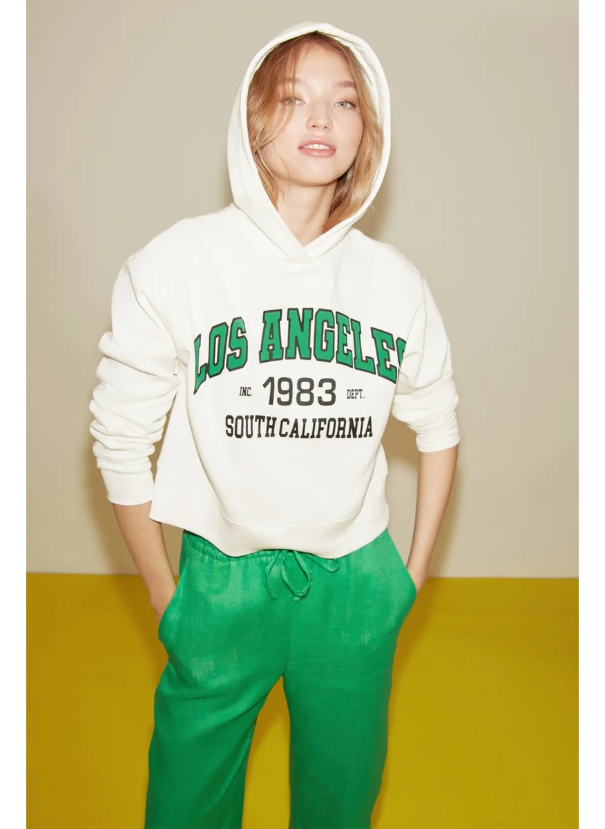 GRIMELANGE Carleen Oversize White Sweatshirt