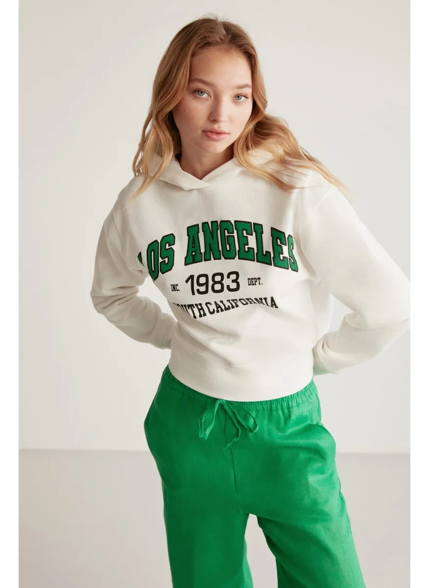 GRIMELANGE Carleen Oversize White Sweatshirt