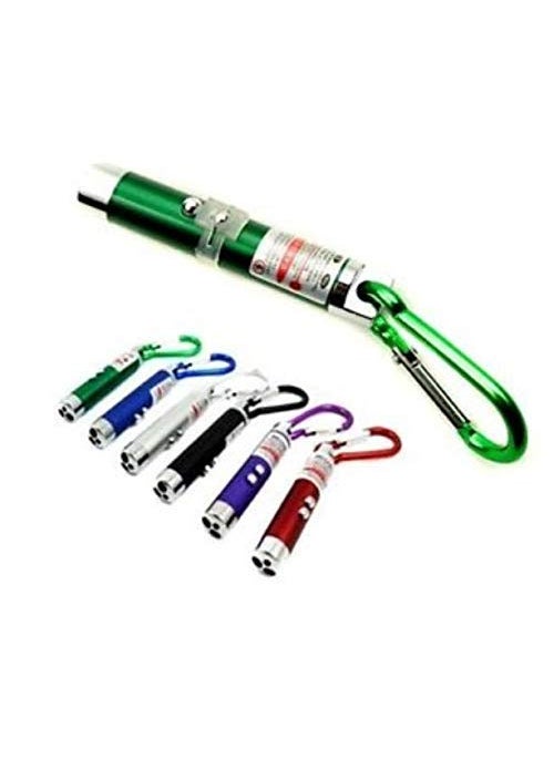 YBN YBN Plastic Laser Pointer Torch With Emergency Hazard Led Light And Hook Xs Multicolor  - Image 2
