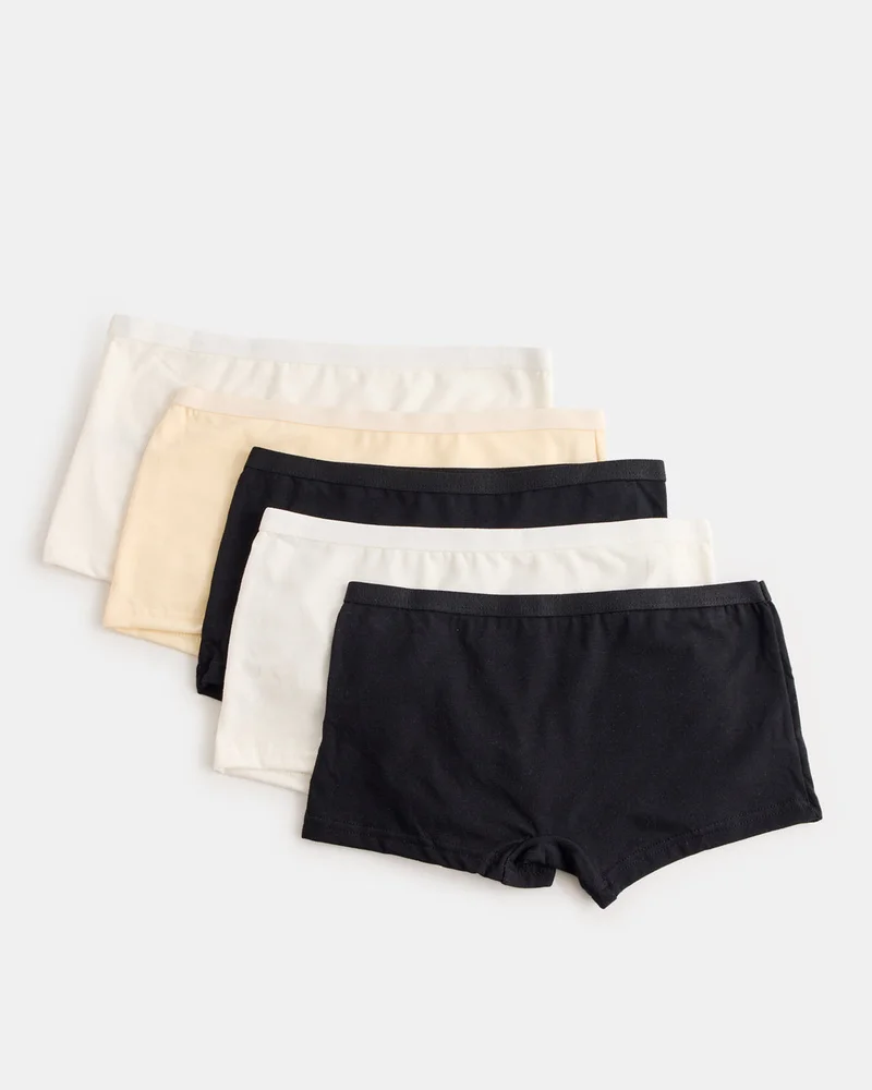 Redtag Senior Girls Assorted And Boxer Brief Set (Pack Of 5)