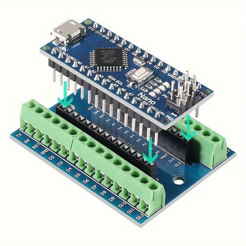 طقم بدء النانو المميز من النوع C مع لوحة توسعة micro mini IO للتعلم التعليمي في STEM باستخدام Arduino IDE - Image 4