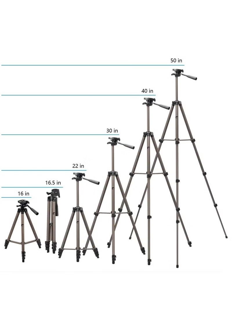هيومان جوي حامل ثلاثي القوائم للهاتف والكاميرا قابل للتمديد مع جهاز تحكم عن بعد بتقنية البلوتوث ومشبك، حامل ثلاثي القوائم لعصا السيلفي وحامل كاميرا خارجي (51 بوصة) - Image 5