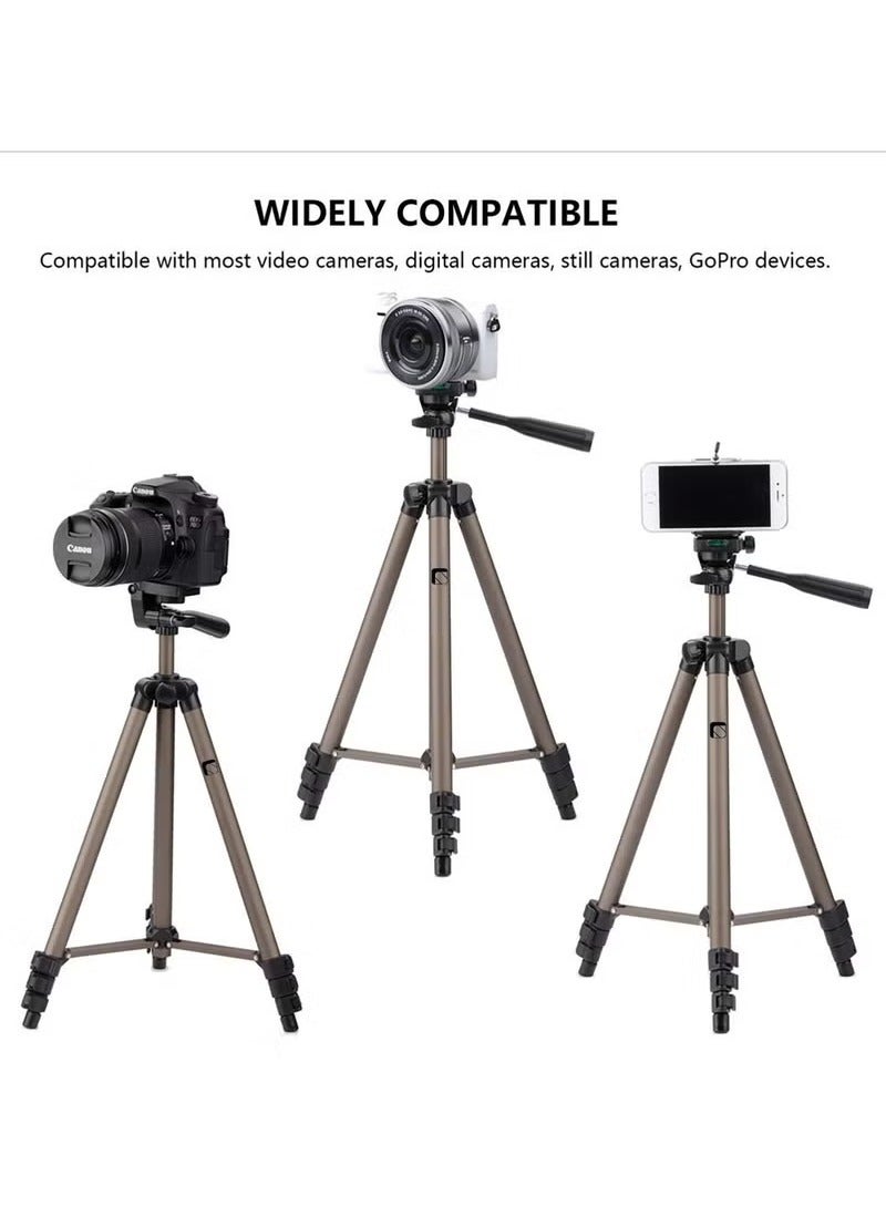 هيومان جوي حامل ثلاثي القوائم للهاتف والكاميرا قابل للتمديد مع جهاز تحكم عن بعد بتقنية البلوتوث ومشبك، حامل ثلاثي القوائم لعصا السيلفي وحامل كاميرا خارجي (51 بوصة) - Image 4