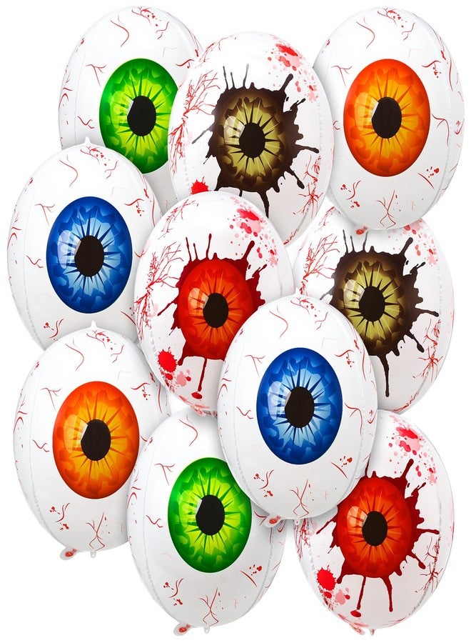Arrowbash 10 Pcs Halloween Eyeball Pool Balloons 22 Inch Inflatable Eyeballs for Indoor and Outdoor Garden Yard Spooky Halloween Birthday Theme Party Beach Ball Decorations Supplies - Image 1