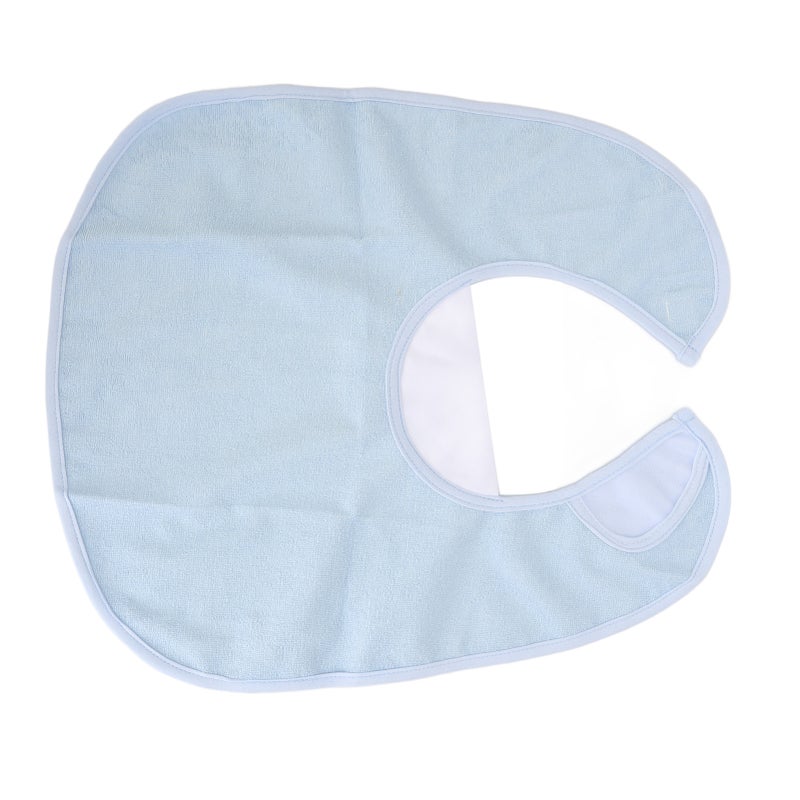 Adult Bib Waterproof Washable TPU Soft Cotton Clothing Protector Eating Bib for Elderly - Image 1