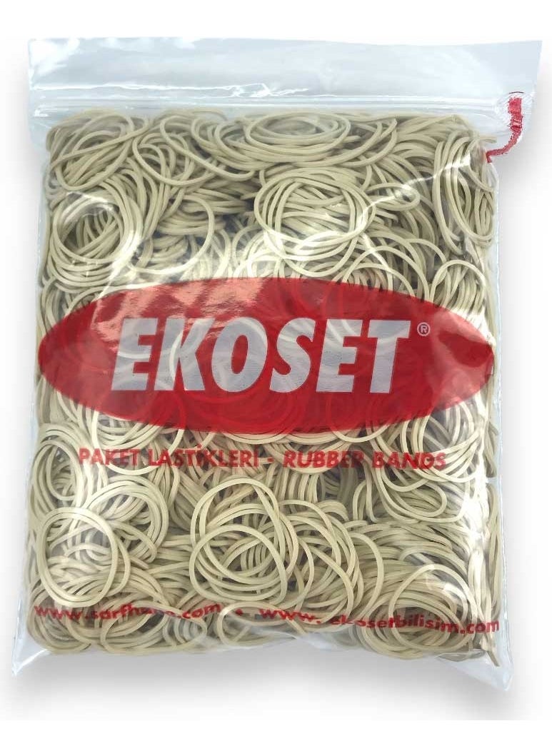 Ekoset 500 Pieces White Small Packing Elastic 40 mm  - Image 1