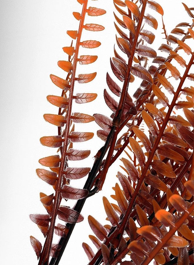 CLONG Artificial Fall Plants Fake Ferns Plant Artificial Flowers for Outdoors UV Resistant Plastic Greenery Plants (4, Fall) - Image 5