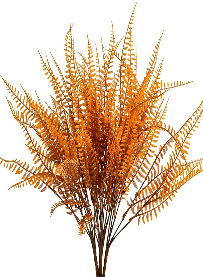 CLONG Artificial Fall Plants Fake Ferns Plant Artificial Flowers for Outdoors UV Resistant Plastic Greenery Plants (4, Fall) - Image 1