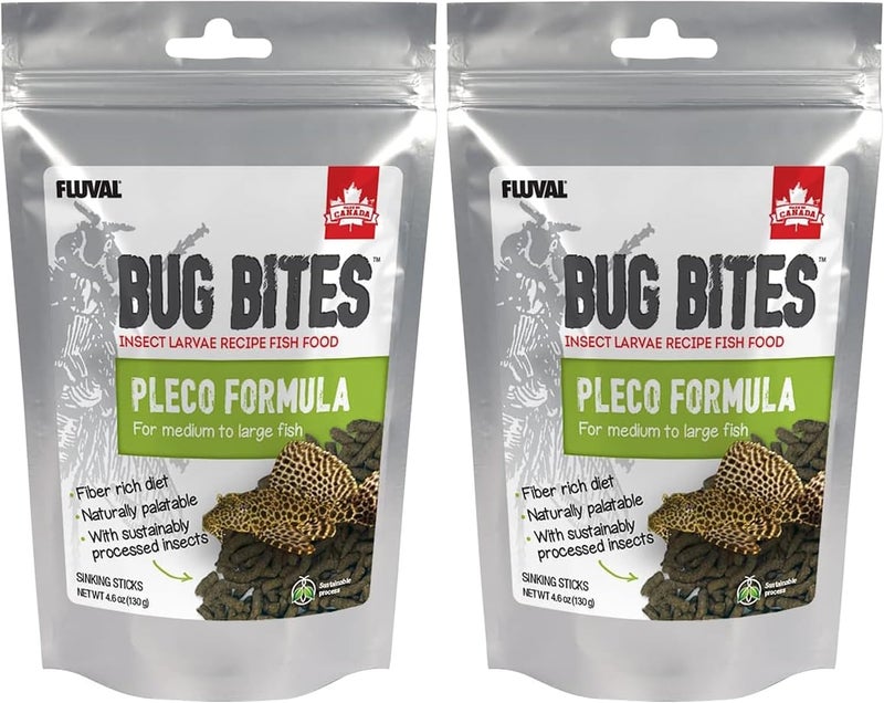 Fluval Bug Bites Bottom Feeder Fish Food, Sticks for Medium to Large Sized Fish, 4.59 oz., A6587 (Pack of 2) - Image 1
