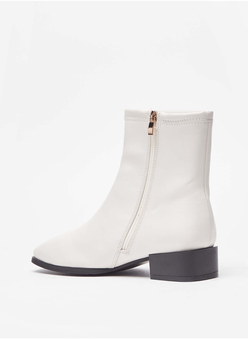 Flora Bella By Shoexpress - Women Solid High Cut Boots with Zip Closure - Image 1