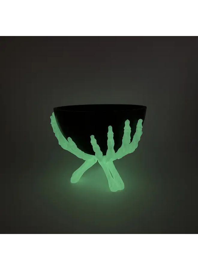 2Pcs Gothic Skull Hand Bowl Holder With Black Base Durable Plastic Candy Dish Halloween Party Decor - Image 4