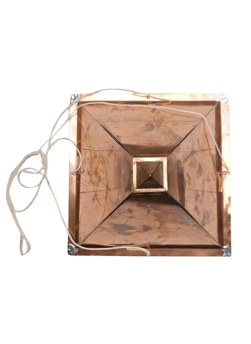 Plus Value Plus Value Pure Copper Meditation Pyramid Wall Hanging for Meditation Yoga Studio Pooja Room Temple Self Healing Enhanced Focus Clarity Positivity Relaxation Peace and Calmness 9inches  - Image 5
