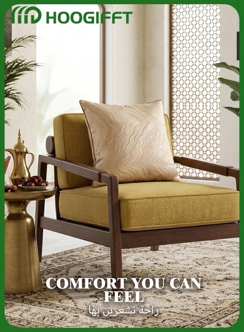 هوغيفت أغطية وسائد 45x45 سم طقم 2 بيج كريمي نقشة موج بايبينغ بني كفر مخدة ديكور للكنبة والسرير بدون حشوة - Image 4