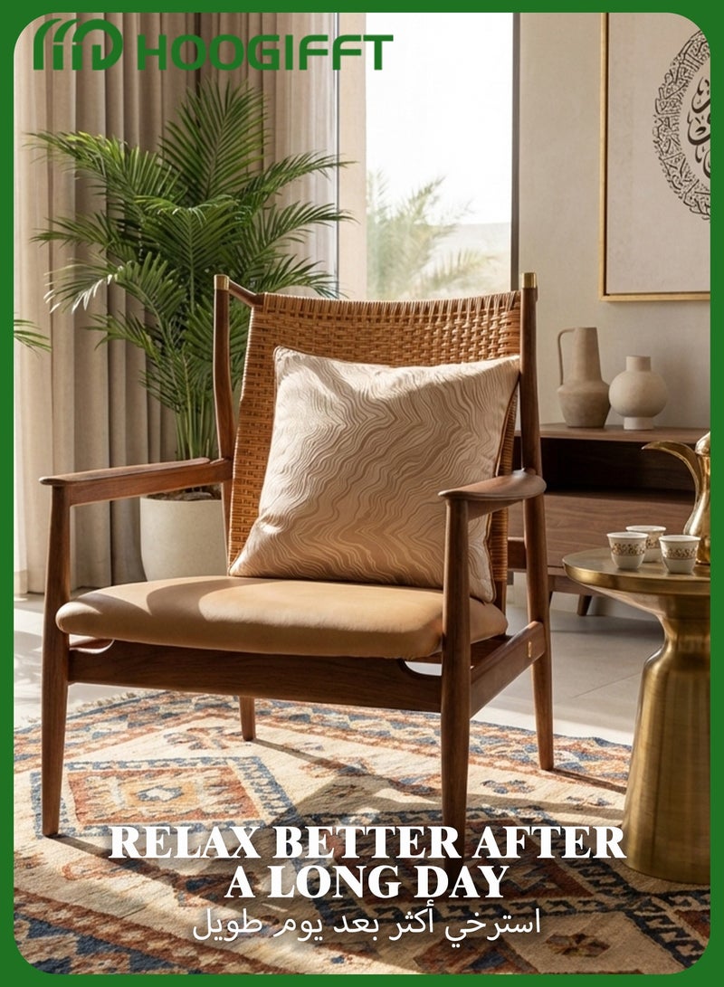 هوغيفت أغطية وسائد 45x45 سم طقم 2 بيج كريمي نقشة موج بايبينغ بني كفر مخدة ديكور للكنبة والسرير بدون حشوة - Image 5