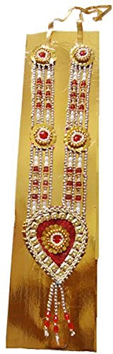 Pakhi Feather Little Krishna Dhoti Dupatta Set - Yellow-Red (9 - 12 Months) - Image 5