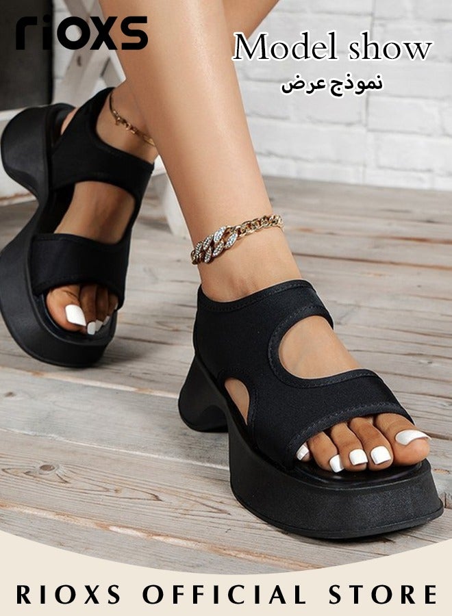 ريوكس صندل نسائي مريح بمقدمة مستديرة أحذية كاجوال صيفية سهلة الارتداء مفتوحة عند الأصابع - Image 2