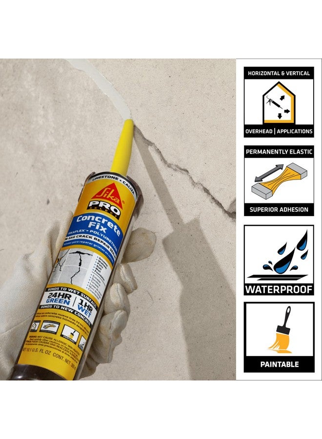 Sikaflex Concrete Fix, Limestone, Elastic sealant sealing cracks and joints, paintable polyurethane , 10.1 fl. Oz - Image 2