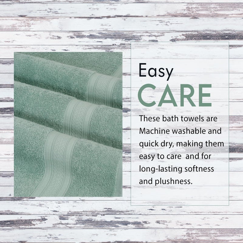 Ambra Linens 500 GSM Highly Absorbent Bath Towel 100% Cotton Soft and Plush All Seasons Use Large Everyday Use Durable (1 Piece of Bath Towel, Aqua Green) - Image 5