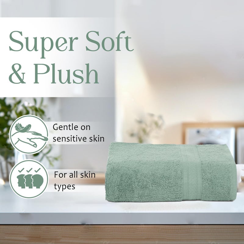 Ambra Linens 500 GSM Highly Absorbent Bath Towel 100% Cotton Soft and Plush All Seasons Use Large Everyday Use Durable (1 Piece of Bath Towel, Aqua Green) - Image 3