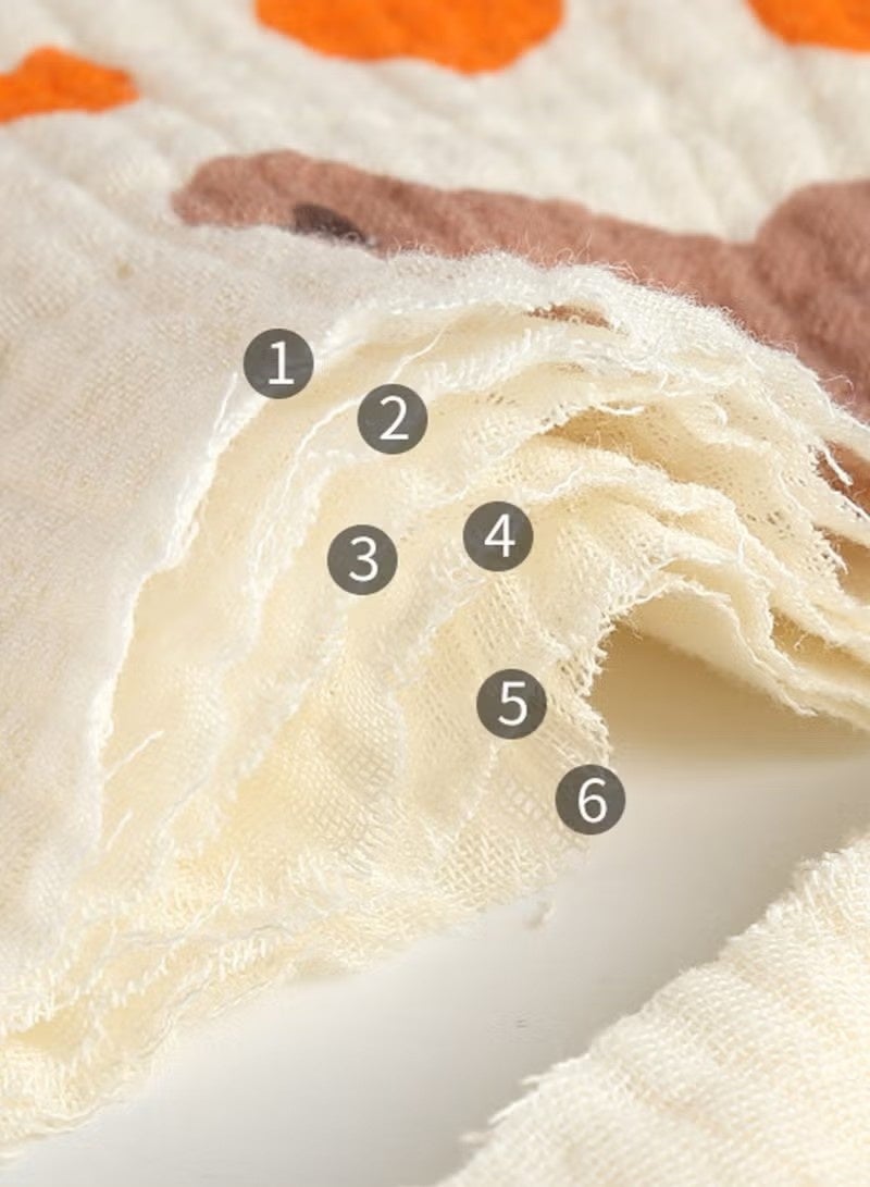 1 Sets Baby Burp Cloth 6 Layers Cotton Etamine Anti-spitting Cloth, Absorbent and Soft for 0-2 Years Old Baby - Image 2