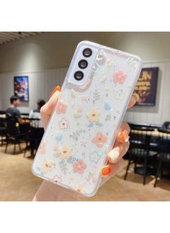 Case Cover For Samsung Galaxy A21s Fresh Small Floral Epoxy TPU Phone Case (Hand-painted Flowers 2)