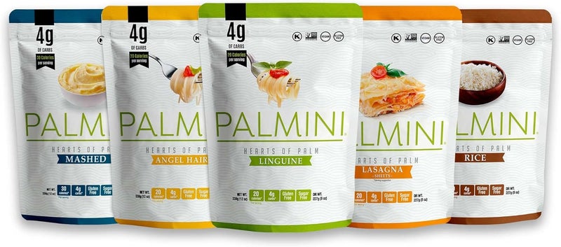Palmini Variety Pack - Gluten Free Hearts of Palm Pasta: Linguine, Angel Hair, Lasagna, Rice, and Mashed (12 Ounce) - Image 1