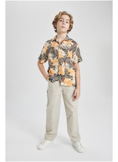 DeFacto Boy Oversize Fit Resort Neck Woven Short Sleeve Shirt  - Image 4