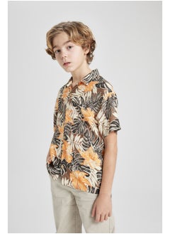 DeFacto Boy Oversize Fit Resort Neck Woven Short Sleeve Shirt  - Image 2