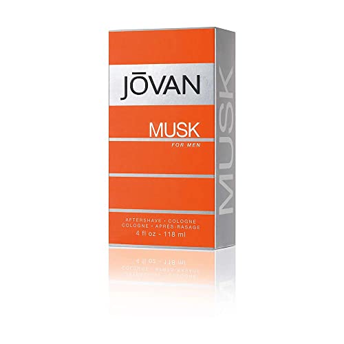 Jovan Musk for Men Aftershave 4 fl oz Pack of 1 Notes of Carnation Lavender and Amber Mens Fragrance Long Lasting Everyday Fragrance