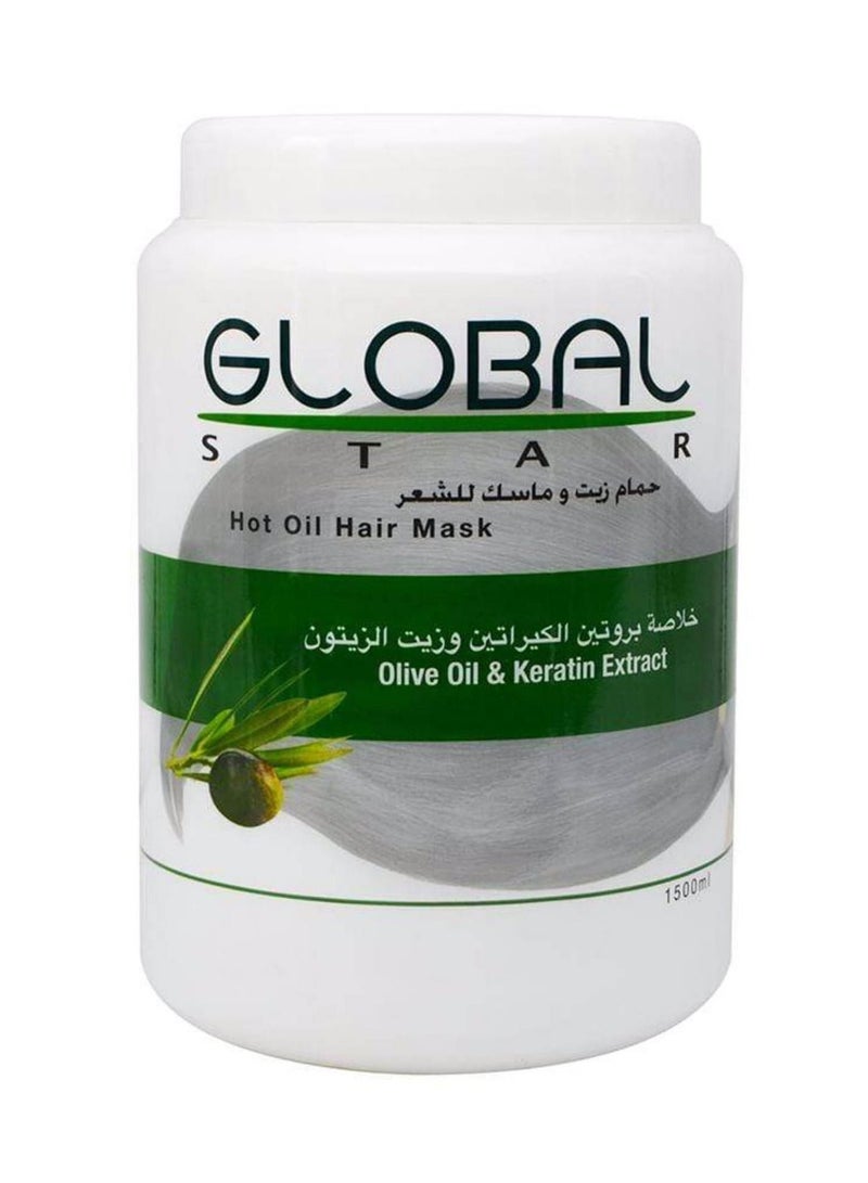 Global Star Globalstar Hot Oil Hair Mask Olive Oil & Keratin Extract 1500ml