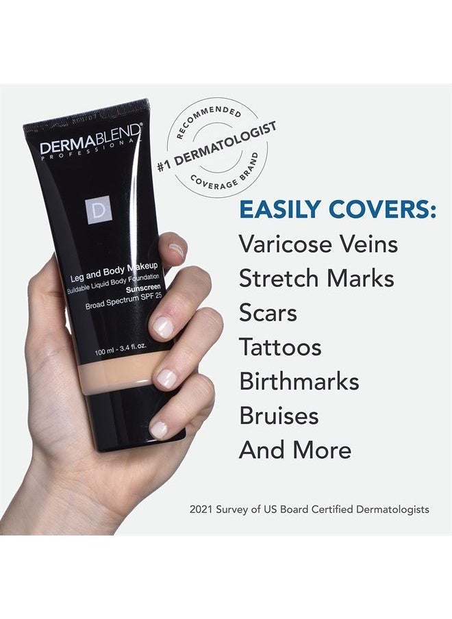 Dermablend - Leg and Body Makeup Foundation with SPF 25, 65N Tan Golden, 3.4 Fl. Oz. - Image 1