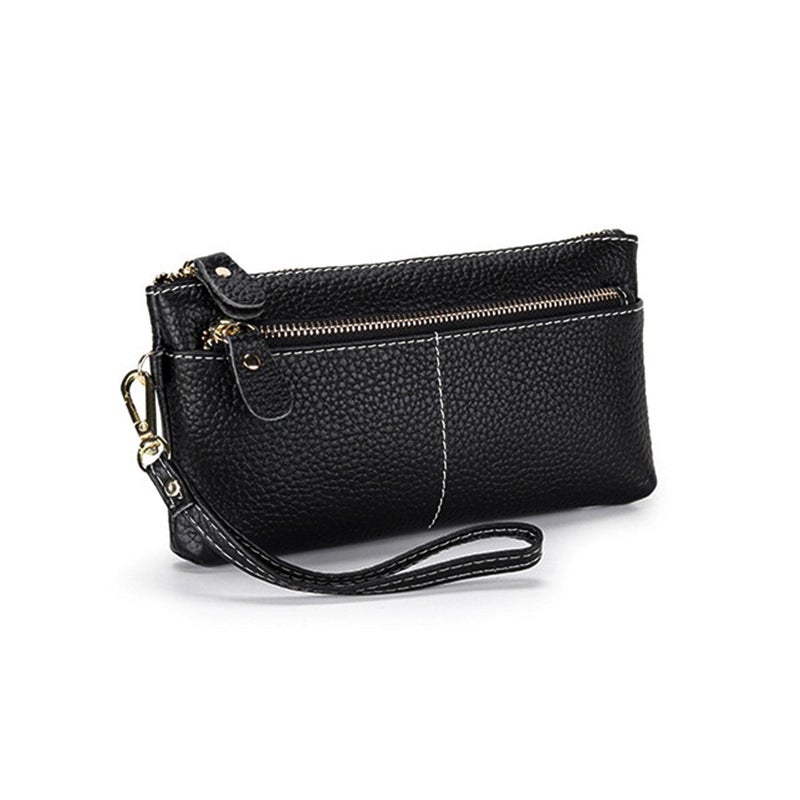 Women's Large Capacity Zip Around Wallet with Detachable Wristlet - Image 1