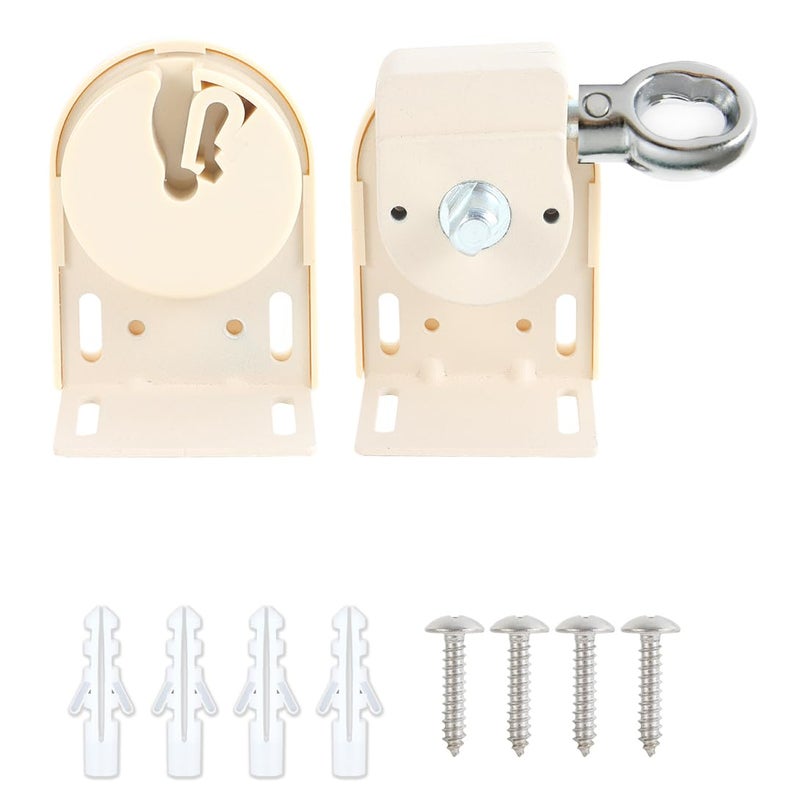 Lihopefe Sunshade Replacement Accessories  Metal Ring Installation Bracket  Universal for Coolaroo External Roller Blinds  Sunshade Curtains  Indoor and Outdoor Cordless Roller Blinds (Iron Bracket Beige)  - Image 1