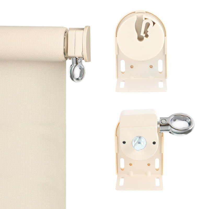 Lihopefe Sunshade Replacement Accessories  Metal Ring Installation Bracket  Universal for Coolaroo External Roller Blinds  Sunshade Curtains  Indoor and Outdoor Cordless Roller Blinds (Iron Bracket Beige)  - Image 2
