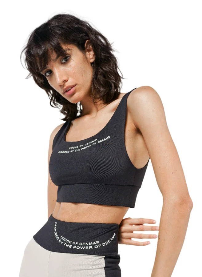 House Of Cenmar Black Women'S Activewear Bra