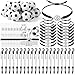 Equsion 80 Pcs Soccer Team Gifts Set Bracelets Soccer Ball Ballpoint Pens Foam Stress Balls Kick Up Cards Adjustable Bracelets for Sports Reward Birthday Party Supplies - Image 2