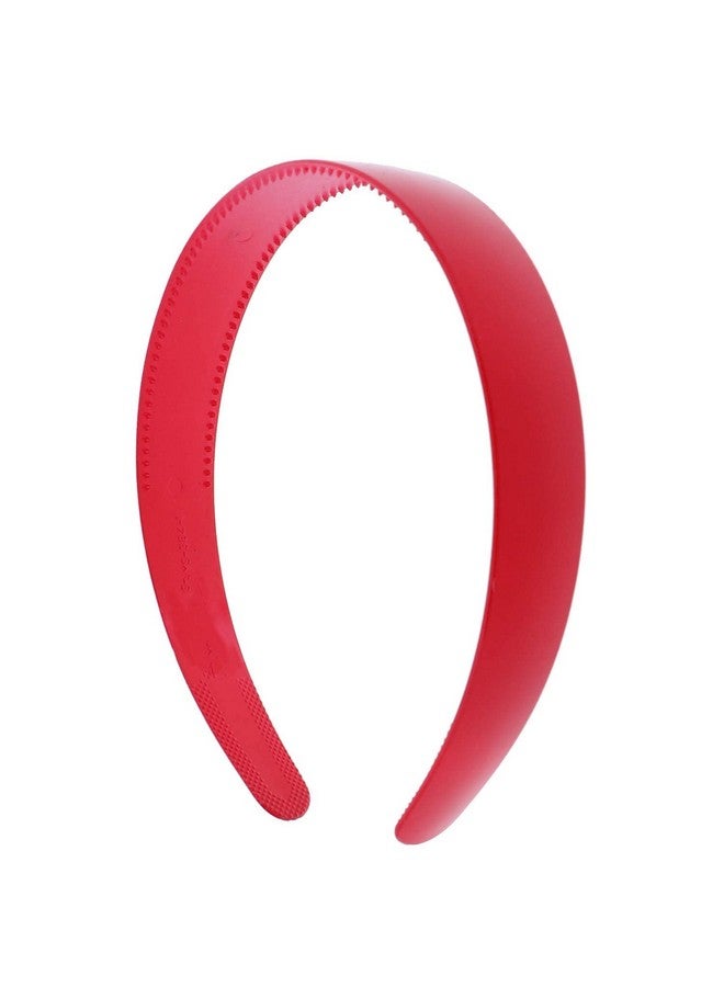 LIVECOOL Red 1 Inch Plastic Hard Headband with Teeth Head band Women Girls 2 Pieces Hoops for Women Girls DIY Hair Accessories - Image 3