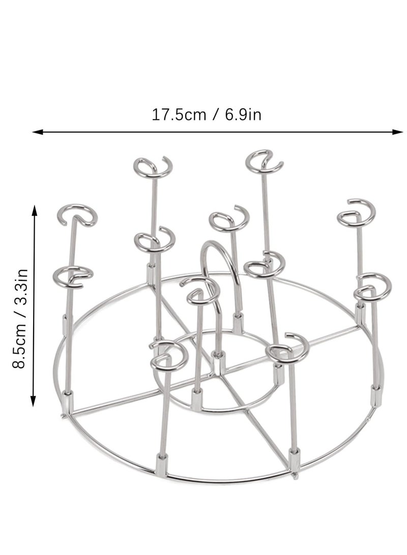 Skewer Stand, 304 Stainless Steel Fryer Skewer Stand With Polished Edges, Dishwasher Safe Vertical Skewer Air Fryer Accessories for Kabobs, Chicken, Meat, Seafood - Image 5
