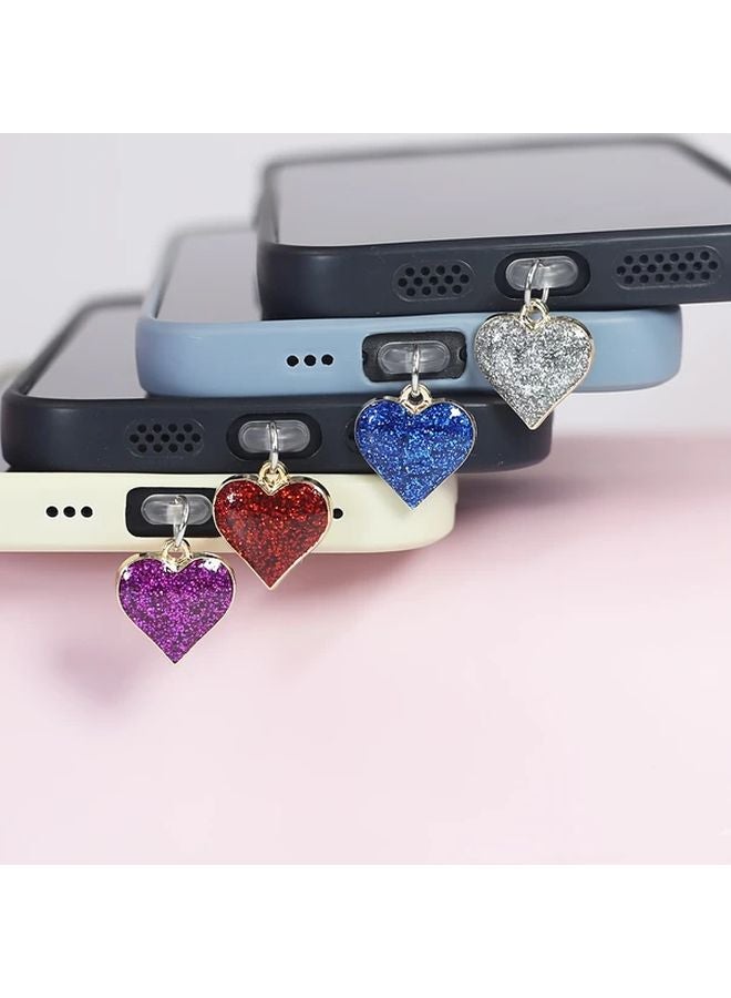 Purple Glittering Starry Sky Phone Charm Dust Plug For Type C - Image 2