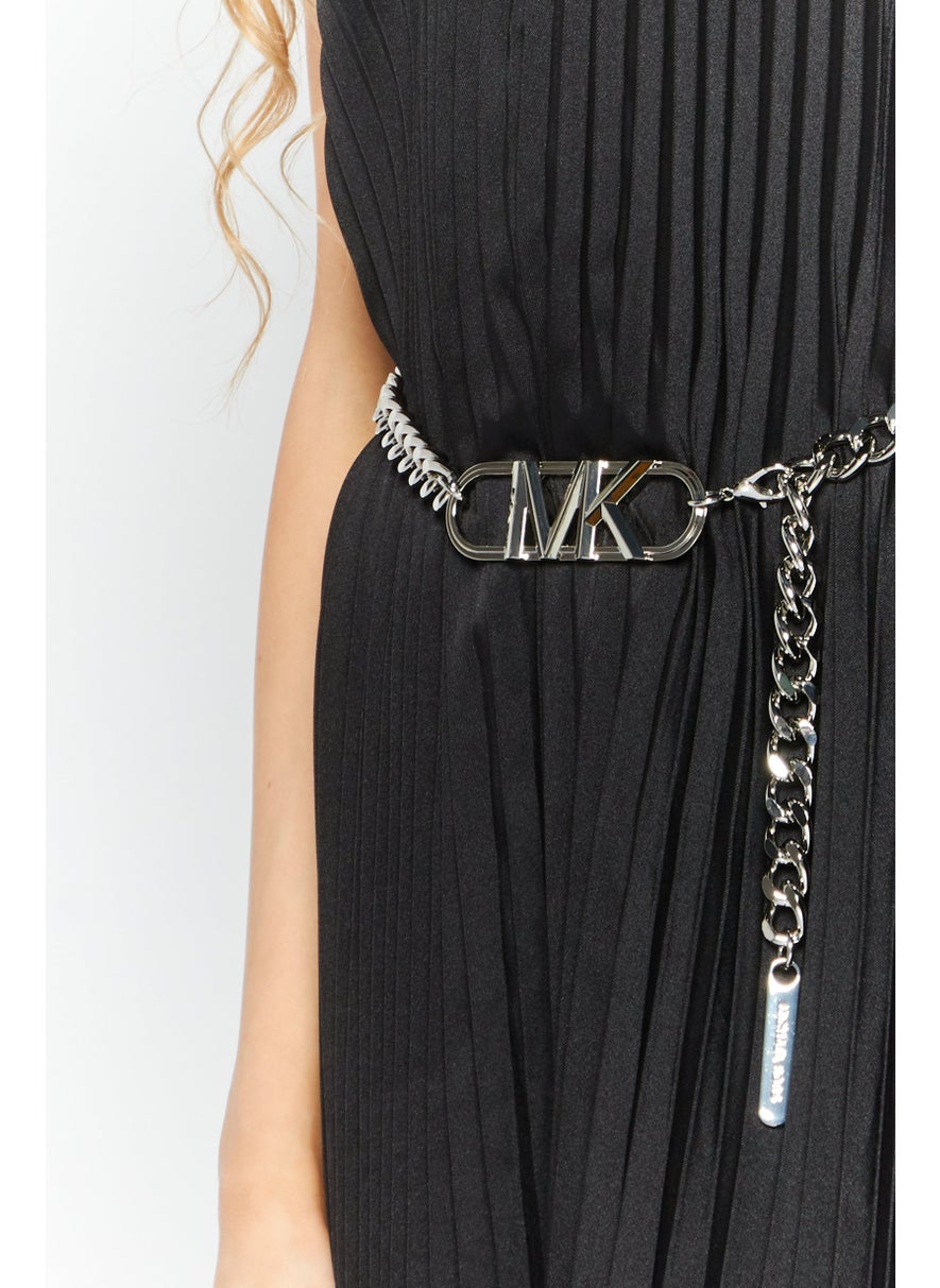 Michael Kors Women Plain Midi Dress, Black  - Image 2