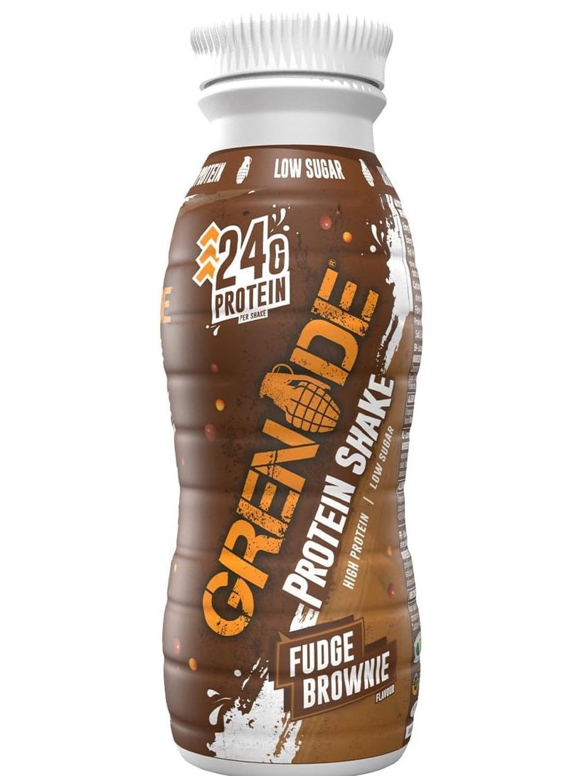 Grenade Protein Shake 24g Protein Fudge Brownie 8×330ml - Image 1