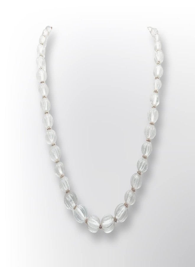 دي سي أيه قلادة خرز زجاجي سميكة بتصميم بوهيمي للنساء والفتيات بلون الكريستال (4502) - Image 2