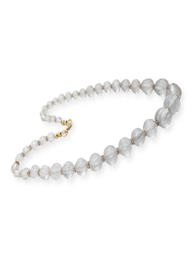 دي سي أيه قلادة خرز زجاجي سميكة بتصميم بوهيمي للنساء والفتيات بلون الكريستال (4502) - Image 3