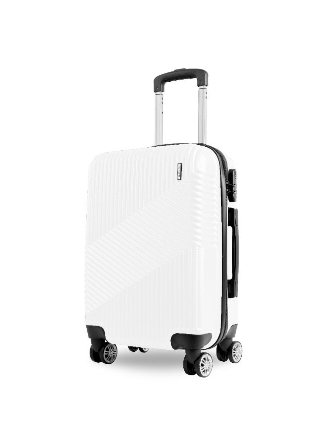 Reflection ABS Cabin Luggage Airline Approved, Lightweight 20 Inch Luggage- 360° Silent Wheels, ABS Hard Suitcase Trolley, Spinner Wheels, Travel Luggage  (20-Inch , White) - Image 1
